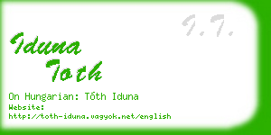 iduna toth business card